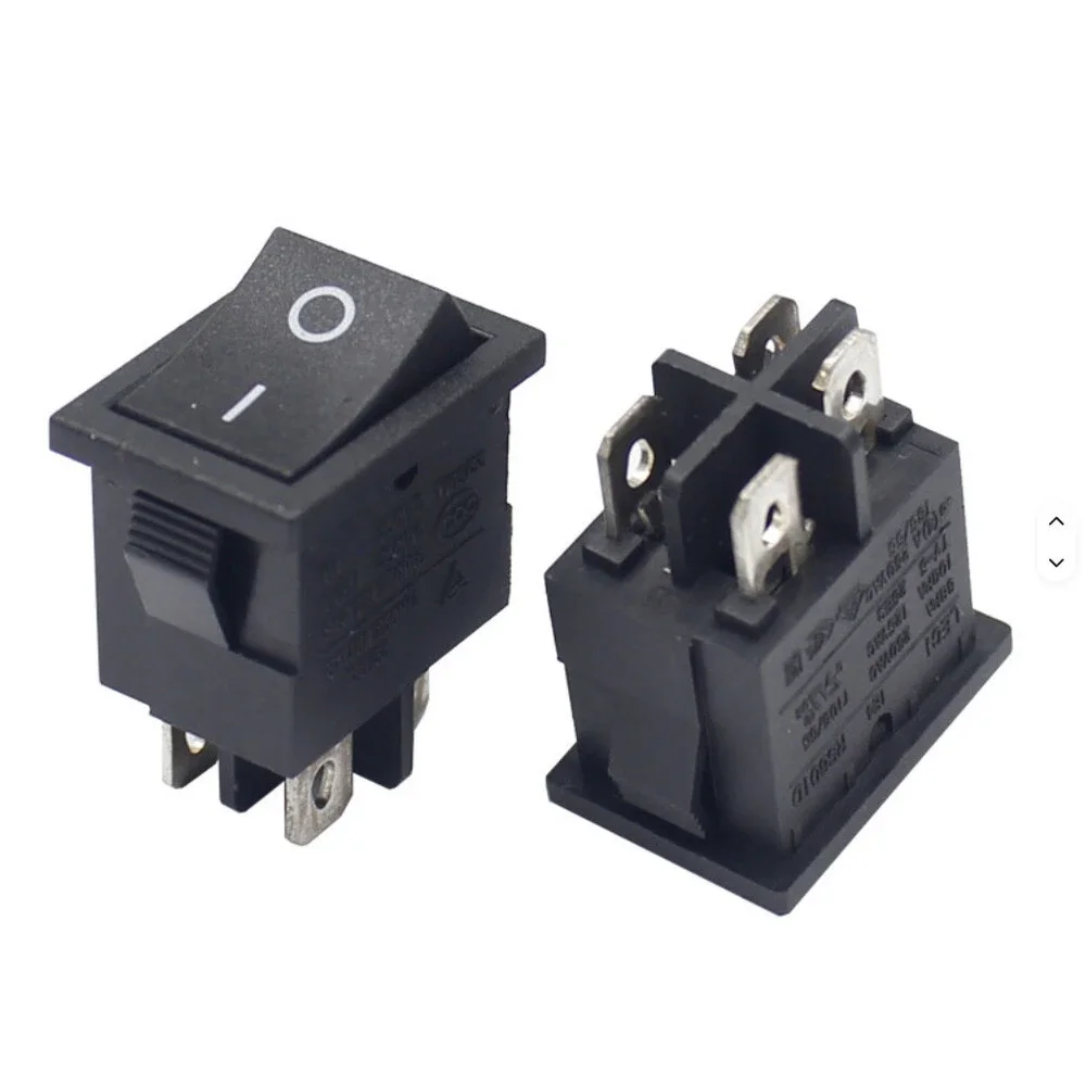 2 Pcs KCD1-4-201 DPST Rocker Switch 4 Pin ON-OFF AC 250V 6A 125V 10A